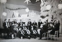 Das Akkordeonorchester 1969 unter der Leitung von Günter Herold.